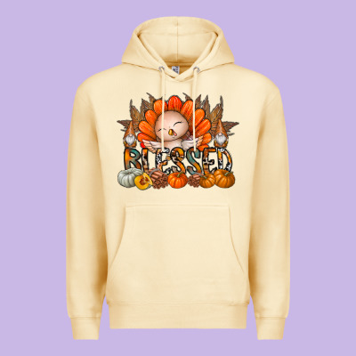 Thanksgiving Turkey Pumpkin Blessed Premium Hoodie Designed By Cowhidedigitalart