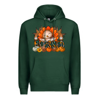 Sports Green Thanksgiving Turkey Pumpkin Blessed Premium Hoodie - CowhideDigitalArt