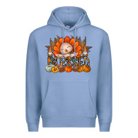 Colony Blue Thanksgiving Turkey Pumpkin Blessed Premium Hoodie - CowhideDigitalArt