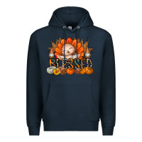 Navy Thanksgiving Turkey Pumpkin Blessed Premium Hoodie - CowhideDigitalArt