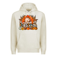 Oatmeal Heather Thanksgiving Turkey Pumpkin Blessed Premium Hoodie - CowhideDigitalArt