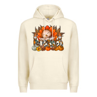 Sandshell Thanksgiving Turkey Pumpkin Blessed Premium Hoodie - CowhideDigitalArt