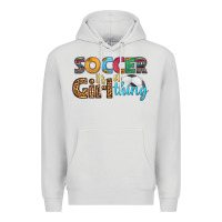 Dove Grey soccer it's a girl thing Premium Hoodie - HRA Design Shop