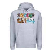 Heather Grey soccer it's a girl thing Premium Hoodie - HRA Design Shop