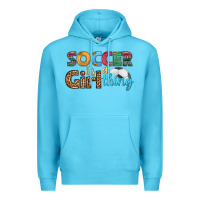 Ocean Blue soccer it's a girl thing Premium Hoodie - HRA Design Shop
