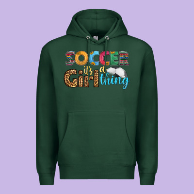Soccer It's A Girl Thing Premium Hoodie Designed By Hra Design Shop