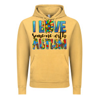 Vintage Mustard ı love someone with autism Vintage Hoodie - AdoDesignShop