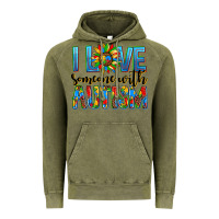 Vintage Olive ı love someone with autism Vintage Hoodie - AdoDesignShop
