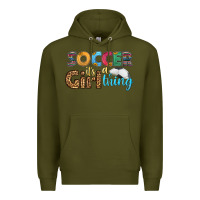 Army Green soccer it's a girl thing Premium Hoodie - HRA Design Shop