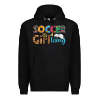Black soccer it's a girl thing Premium Hoodie - HRA Design Shop