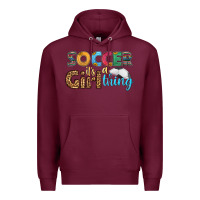 Burgundy soccer it's a girl thing Premium Hoodie - HRA Design Shop