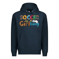 Navy soccer it's a girl thing Premium Hoodie - HRA Design Shop