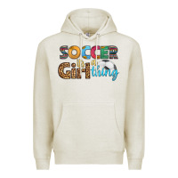 Oatmeal Heather soccer it's a girl thing Premium Hoodie - HRA Design Shop