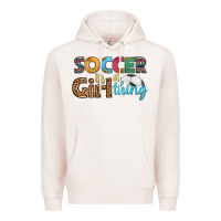 Pale Pink soccer it's a girl thing Premium Hoodie - HRA Design Shop