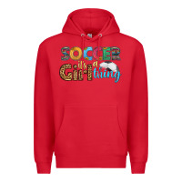 Red soccer it's a girl thing Premium Hoodie - HRA Design Shop