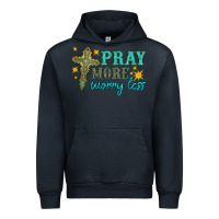 Navy pray more worry less Urban Hoodie - HRA Design Shop