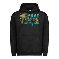 Pigment Black pray more worry less Urban Hoodie - HRA Design Shop