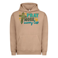 Pigment Burro pray more worry less Urban Hoodie - HRA Design Shop
