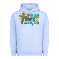 Pigment Grape Ice pray more worry less Urban Hoodie - HRA Design Shop
