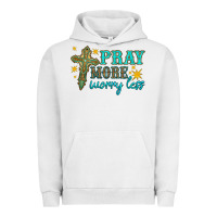 Pigment Lunar Rock pray more worry less Urban Hoodie - HRA Design Shop