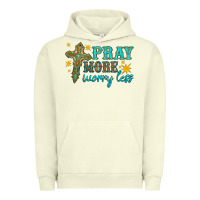 Pigment Pistachio pray more worry less Urban Hoodie - HRA Design Shop