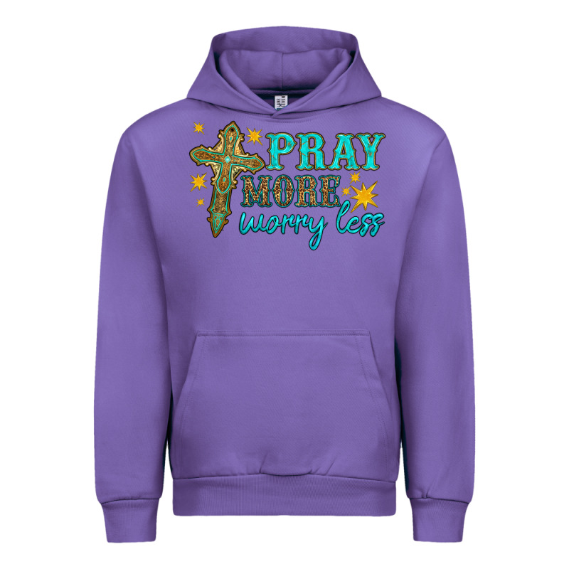 Pray More Worry Less Urban Hoodie by HRA Design Shop | Teevron