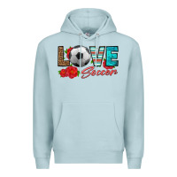 Blue Mist love soccer Premium Hoodie - HRA Design Shop