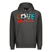 Charcoal Heather love soccer Premium Hoodie - HRA Design Shop