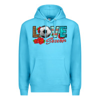 Ocean Blue love soccer Premium Hoodie - HRA Design Shop