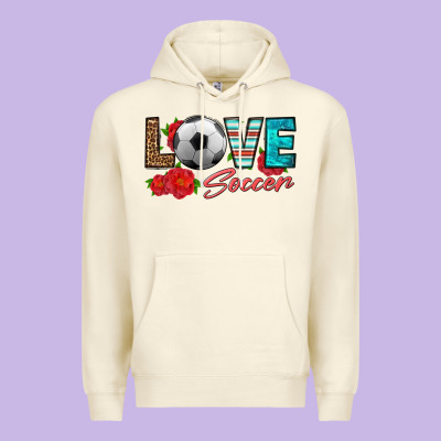 Love Soccer Premium Hoodie Designed By Hra Design Shop