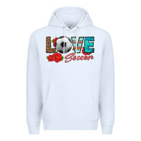 White love soccer Premium Hoodie - HRA Design Shop