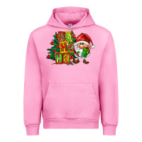 Fuchsia Pink ho ho ho santa gnomes Urban Hoodie - FaDigitalArtStudio