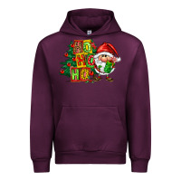 Mauve Wine ho ho ho santa gnomes Urban Hoodie - FaDigitalArtStudio