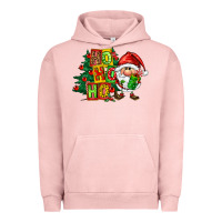 Pigment Salmon ho ho ho santa gnomes Urban Hoodie - FaDigitalArtStudio