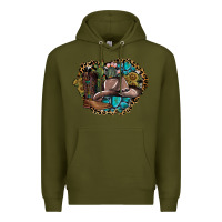 Army Green western design Premium Hoodie - SublimationCraftShop