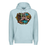 Blue Mist western design Premium Hoodie - SublimationCraftShop