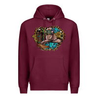 Burgundy western design Premium Hoodie - SublimationCraftShop
