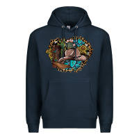 Navy western design Premium Hoodie - SublimationCraftShop