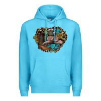 Ocean Blue western design Premium Hoodie - SublimationCraftShop