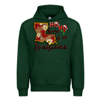 Forest Green ho ho home is in louisiana Urban Hoodie - FaDigitalArtStudio