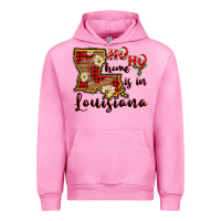 Fuchsia Pink ho ho home is in louisiana Urban Hoodie - FaDigitalArtStudio