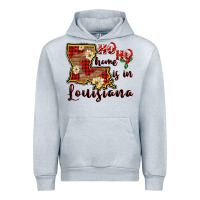 Heather Grey ho ho home is in louisiana Urban Hoodie - FaDigitalArtStudio