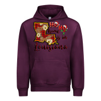 Mauve Wine ho ho home is in louisiana Urban Hoodie - FaDigitalArtStudio