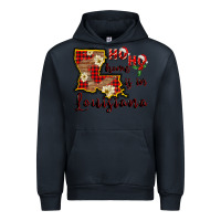 Navy ho ho home is in louisiana Urban Hoodie - FaDigitalArtStudio
