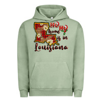 Pigment Oil Green ho ho home is in louisiana Urban Hoodie - FaDigitalArtStudio