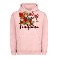 Pigment Salmon ho ho home is in louisiana Urban Hoodie - FaDigitalArtStudio