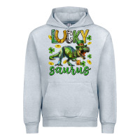 Heather Grey Lucky saurus st.patricks day Urban Hoodie - Neo Western