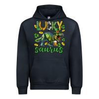 Navy Lucky saurus st.patricks day Urban Hoodie - Neo Western