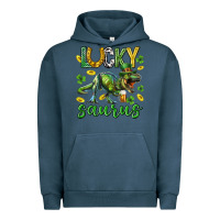 Pigment Midnight Navy Lucky saurus st.patricks day Urban Hoodie - Neo Western