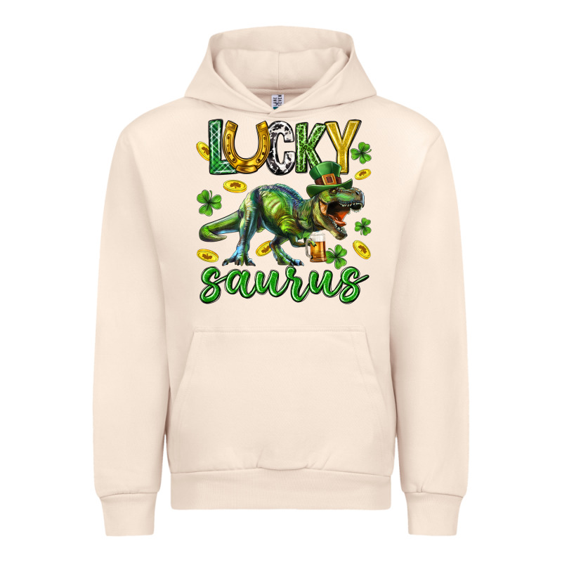 Lucky Saurus St.patricks Day Urban Hoodie by Neo Western | Teevron